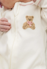 Magnolia Baby Bear Hugs Zip Footie Dusty Rose