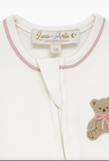 Magnolia Baby Bear Hugs Zip Footie Dusty Rose