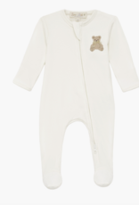 Magnolia Baby Bear Hugs Zip Footie Ivory