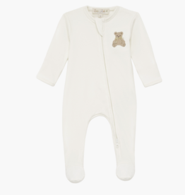 Magnolia Baby Bear Hugs Zip Footie Ivory