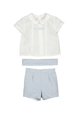 Mayoral Linen Light Blue Short Set