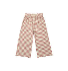 Rylee + Cru LLC WIDE LEG PANT FAWN GINGHAM