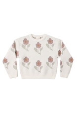 Rylee + Cru Inc. ASPEN SWEATER IVORY FLOWER IVORY