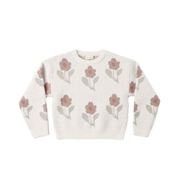 Rylee + Cru Inc. ASPEN SWEATER IVORY FLOWER IVORY