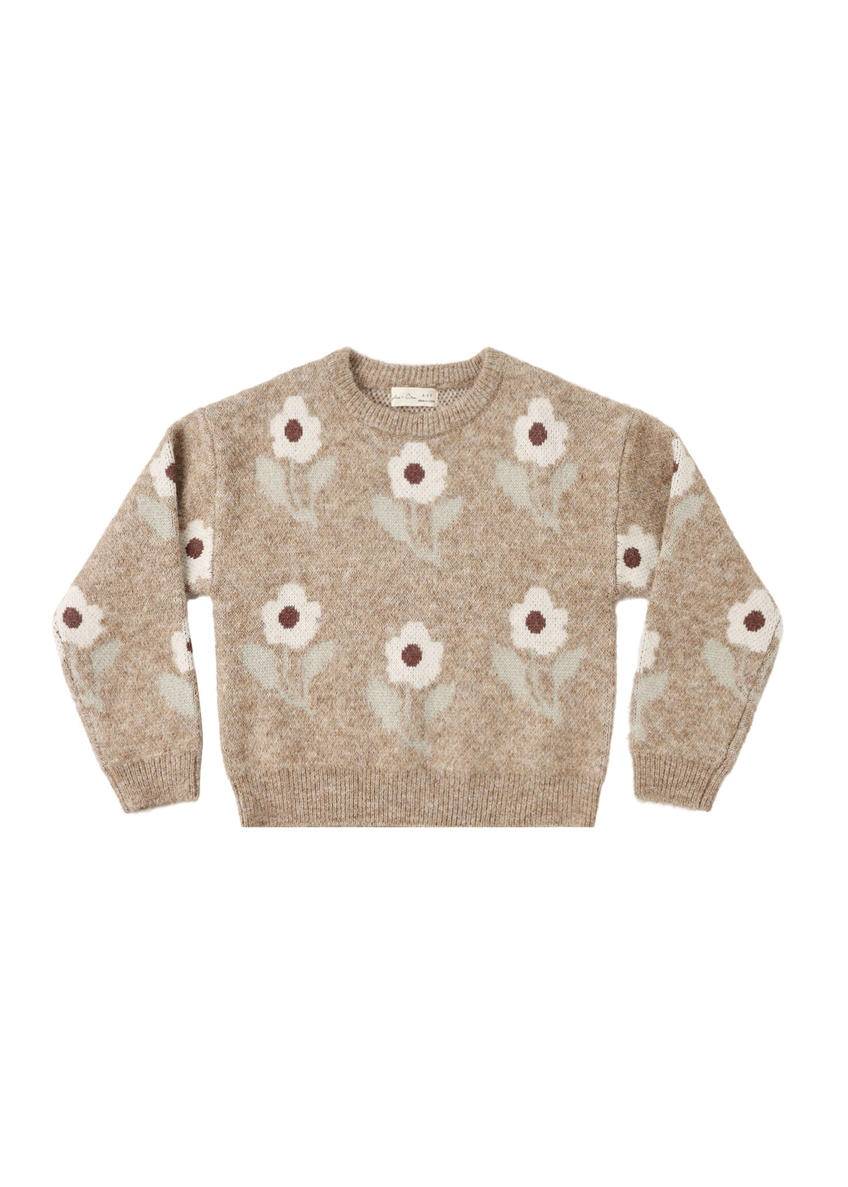 Rylee + Cru LLC ASPEN SWEATER FAWN FLOWER
