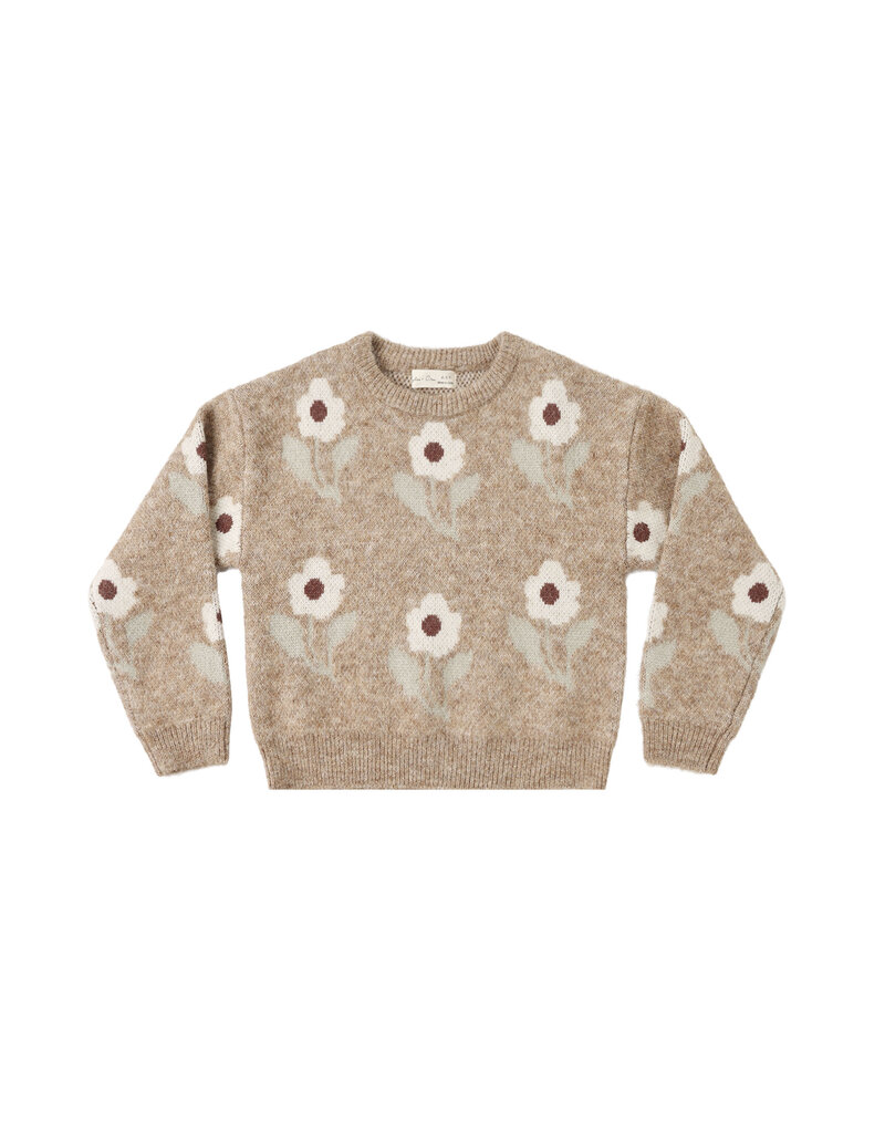 Rylee + Cru Inc. ASPEN SWEATER FAWN FLOWER