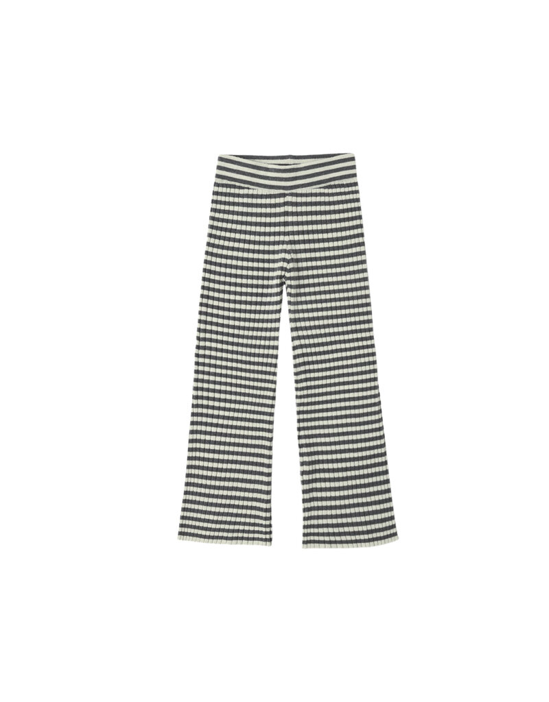 Rylee + Cru Inc. FLARE RIB KNIT PANT MIDNIGHT STRIPE