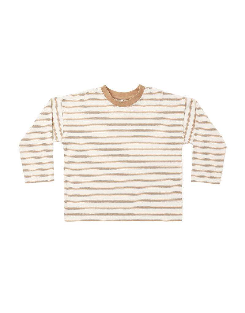 Rylee + Cru Inc. CAMDEN LONG SLEEVE TEE FAWN STRIPE