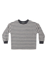 Rylee + Cru Inc. RELAXED LONG SLEEVE TEE BLUE STRIPE