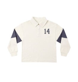Rylee + Cru LLC RUGBY POLO MIDNIGHT NATURAL