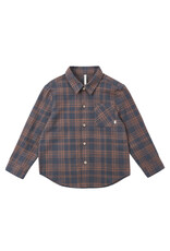 Rylee + Cru Inc. COLLARED LONG SLEEVE SHIRT MIDNIGHT PLAID