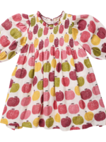 Pink Chicken girls puff sleeve stevie- pink delicious apples