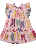 Pink Chicken girls harper dress - patterned bows