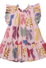 Pink Chicken girls harper dress - patterned bows