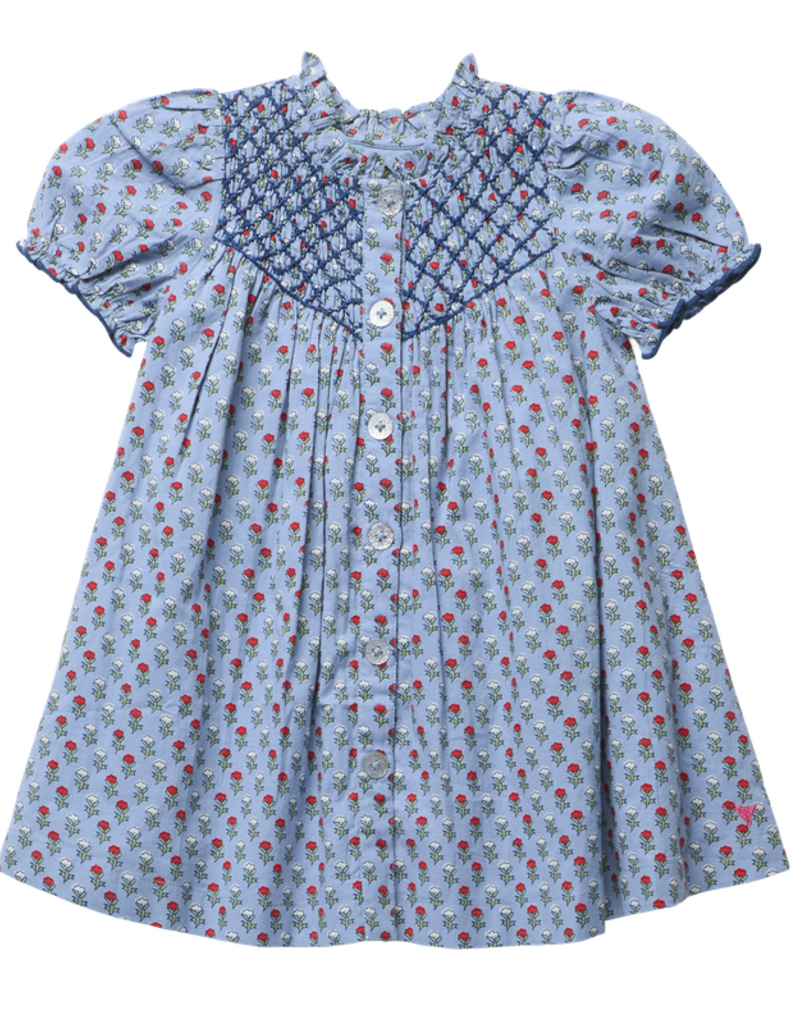 Pink Chicken girls lucia dress - light blue carnation