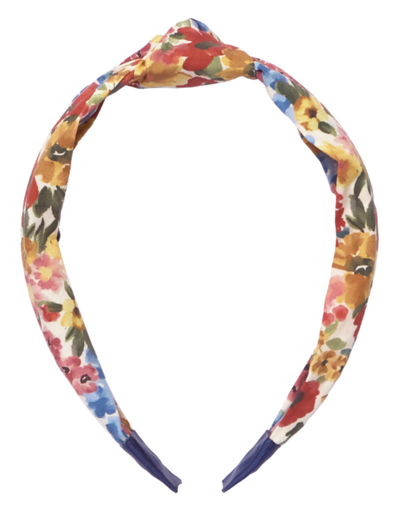 Pink Chicken holly headband - watercolor meadow
