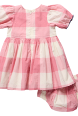 Pink Chicken baby girls hermione dress set - pink check
