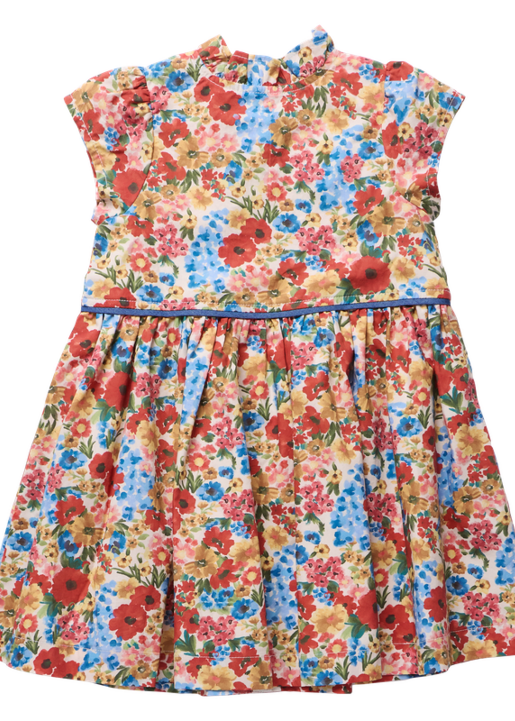 Pink Chicken girls fatima dress - watercolor meadow