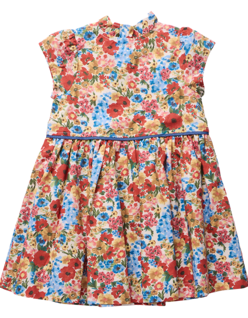 Pink Chicken girls fatima dress - watercolor meadow
