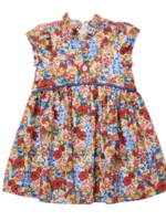 Pink Chicken girls fatima dress - watercolor meadow
