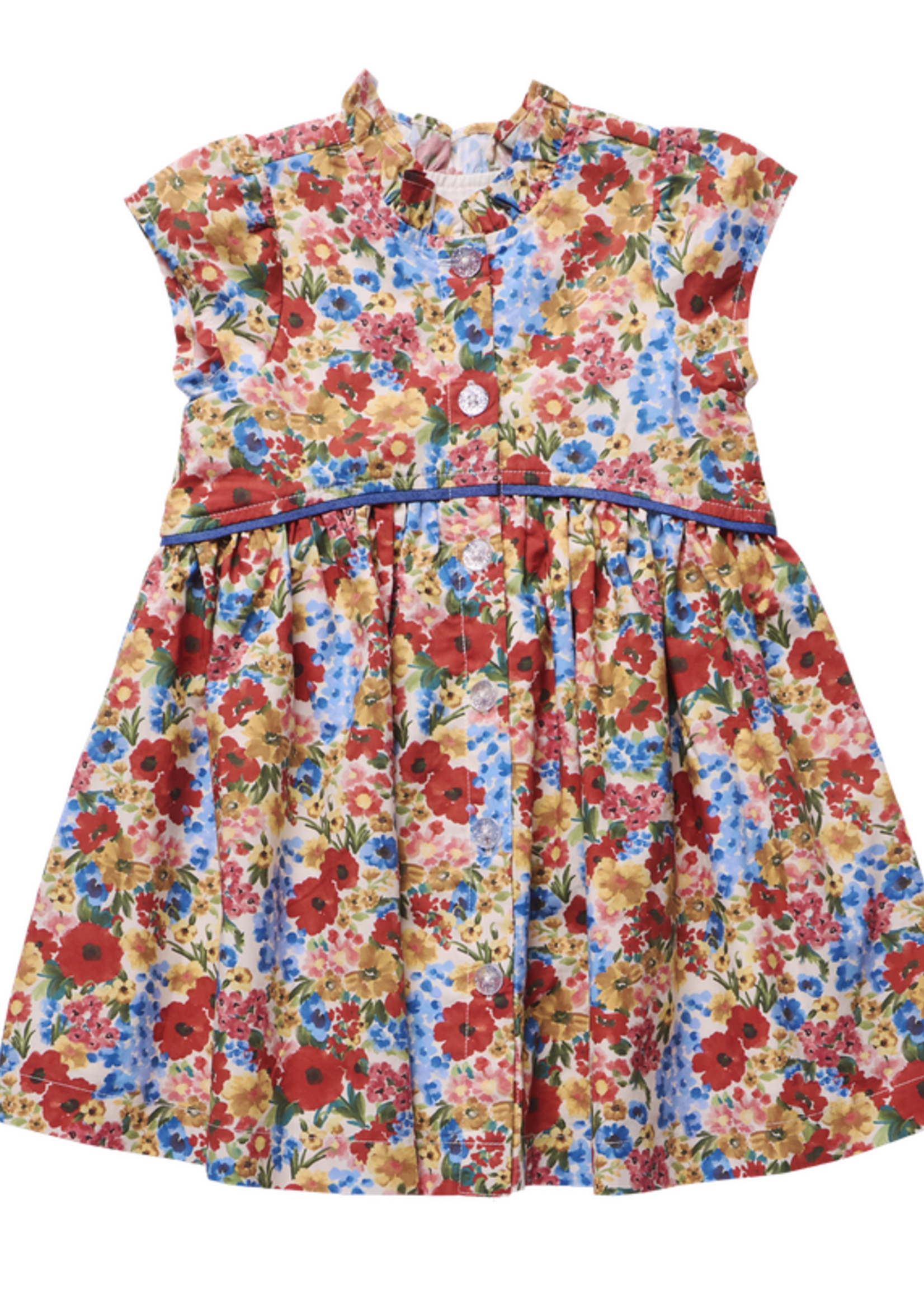 Pink Chicken girls fatima dress - watercolor meadow