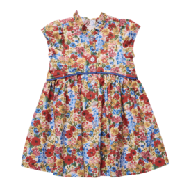 Pink Chicken girls fatima dress - watercolor meadow