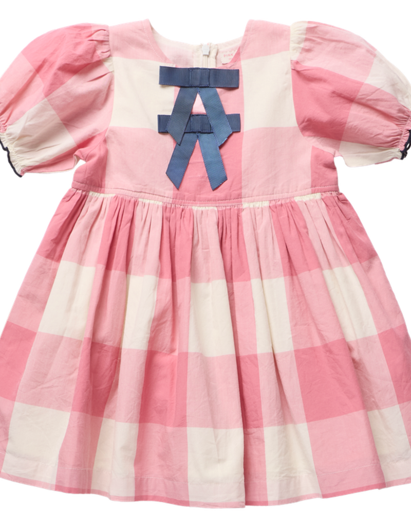 Pink Chicken girls hermione dress - pink checks