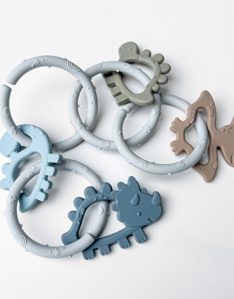 Calla & Friends Dino Rings Silicone Teether