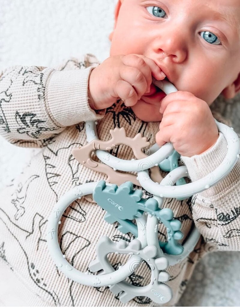 Calla & Friends Dino Rings Silicone Teether