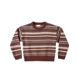 Rylee + Cru Inc. ASPEN SWEATER MULBERRY MULTI-STRIPE