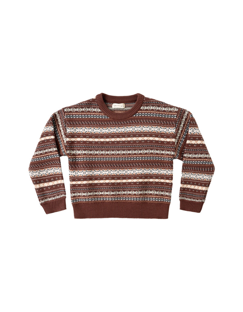 Rylee + Cru Inc. ASPEN SWEATER MULBERRY MULTI-STRIPE