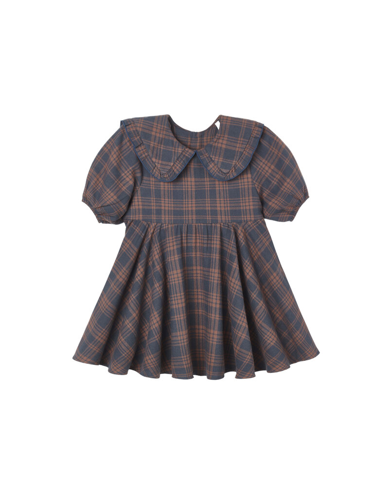 Rylee + Cru Inc. CAMILLE DRESS MIDNIGHT PLAID