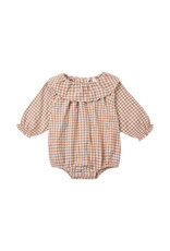 Rylee + Cru LLC COLETTE ROMPER FAWN GINGHAM