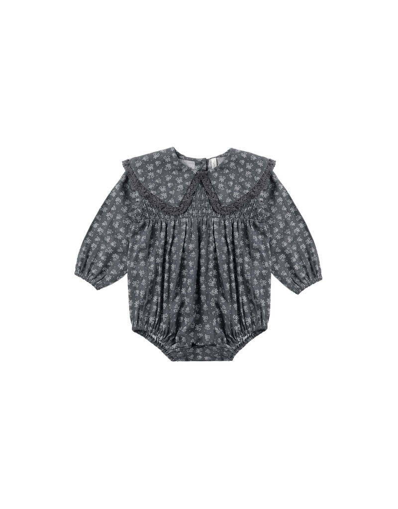 Rylee + Cru LLC FERN ROMPER HEART DITSY MIDNIGHT