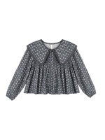 Rylee + Cru LLC FERN BLOUSE HEART DITSY MIDNIGHT