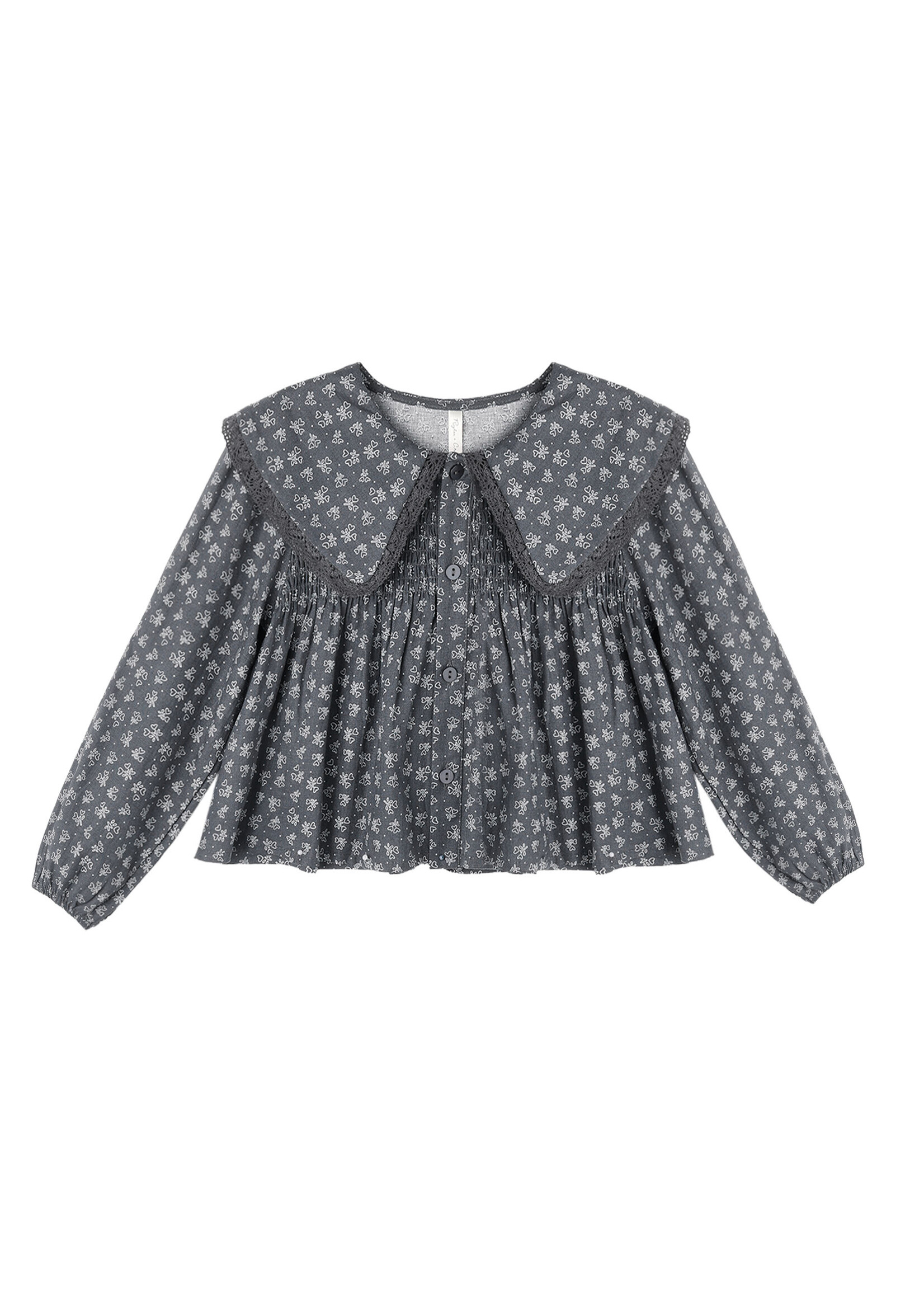 Rylee + Cru LLC FERN BLOUSE HEART DITSY MIDNIGHT