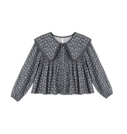 Rylee + Cru Inc. FERN BLOUSE HEART DITSY MIDNIGHT