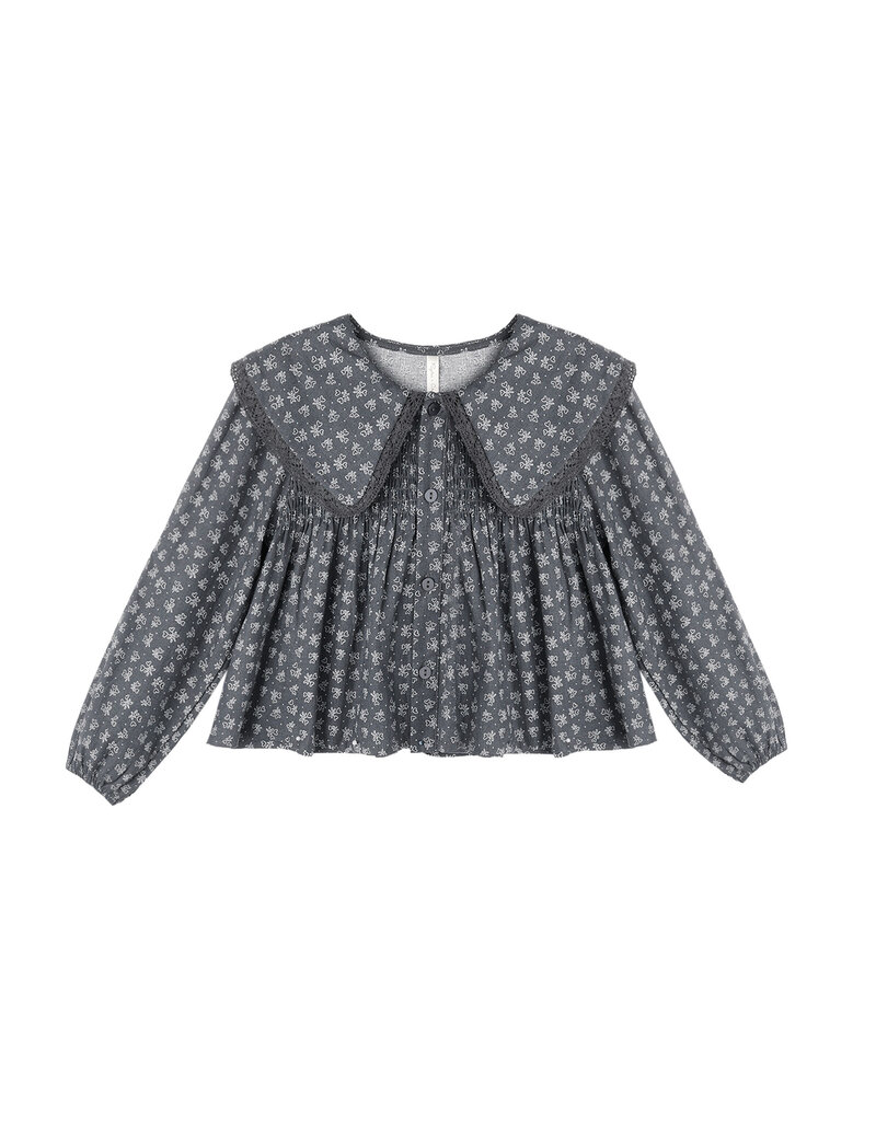 Rylee + Cru Inc. FERN BLOUSE HEART DITSY MIDNIGHT