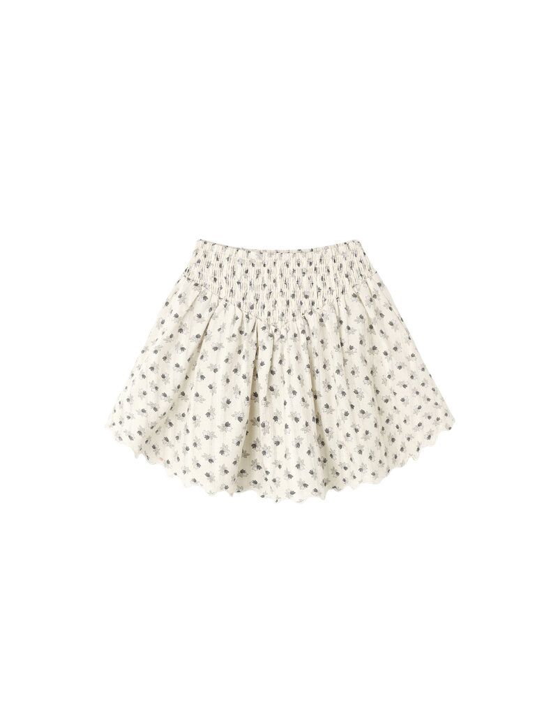Rylee + Cru Inc. SMOCKED V MINI SKIRT VINTAGE FLEUR NATURAL