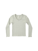 Rylee + Cru LLC RIBBED LONG SLEEVE SAGE