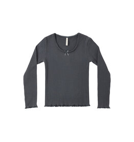Rylee + Cru Inc. RIBBED LONG SLEEVE MIDNIGHT