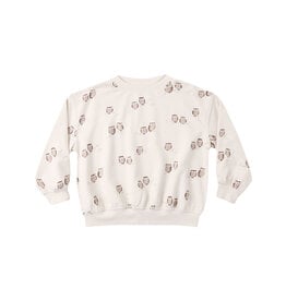 Rylee + Cru LLC RELAXED SWEATSHIRT OWLS PETAL