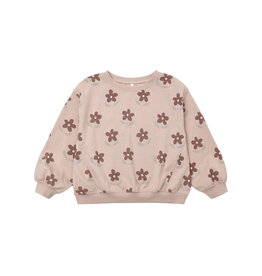 Rylee + Cru Inc. OVERSIZED SWEATSHIRT DAISY ROSEWOOD
