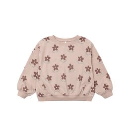 Rylee + Cru LLC OVERSIZED SWEATSHIRT DAISY ROSEWOOD