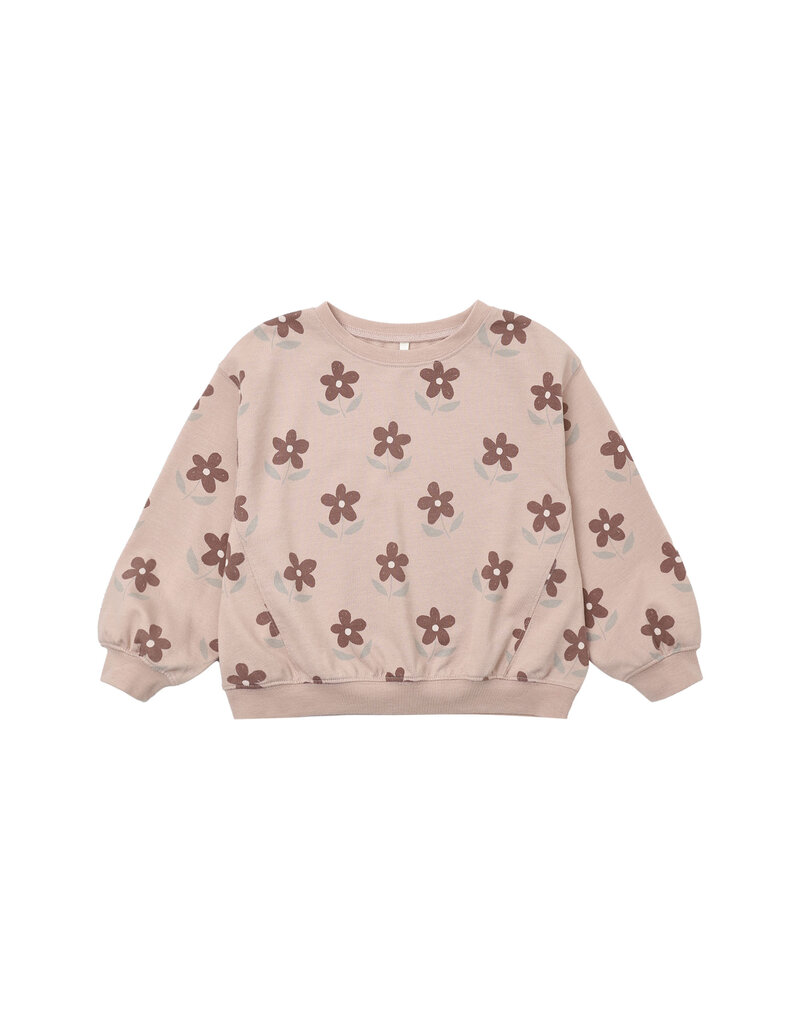 Rylee + Cru Inc. OVERSIZED SWEATSHIRT DAISY ROSEWOOD