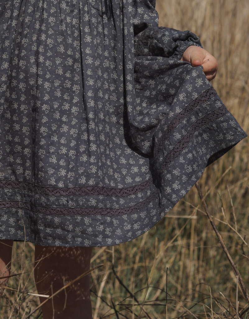 Rylee + Cru Inc. SELENE DRESS HEART DITSY MIDNIGHT