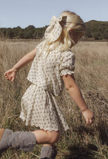 Rylee + Cru Inc. SMOCKED V MINI SKIRT VINTAGE FLEUR NATURAL