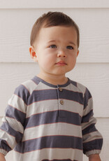 Rylee + Cru Inc. HENLEY JUMPSUIT SAGE STRIPE MIDNIGHT