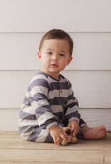 Rylee + Cru Inc. HENLEY JUMPSUIT SAGE STRIPE MIDNIGHT