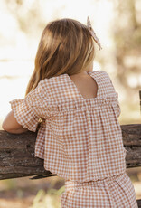 Rylee + Cru Inc. FRANCIE BLOUSE FAWN GINGHAM